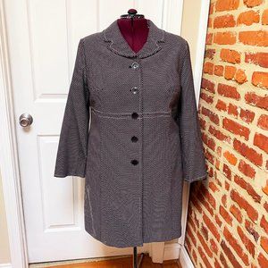 I.E. Woman Black & White Mid-Length Coat